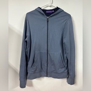 Ralph Lauren Purple Label Blue Full-Zip Hoodie Luxury Jacket Size Small